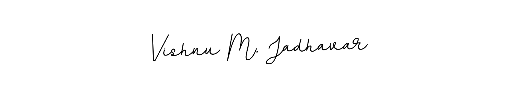 Create a beautiful signature design for name Vishnu M. Jadhavar. With this signature (BallpointsItalic-DORy9) fonts, you can make a handwritten signature for free. Vishnu M. Jadhavar signature style 11 images and pictures png