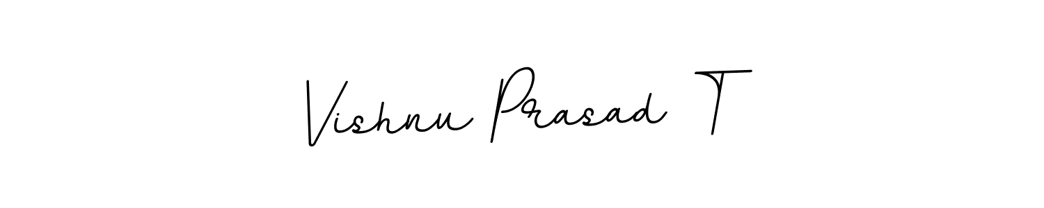 You should practise on your own different ways (BallpointsItalic-DORy9) to write your name (Vishnu Prasad T) in signature. don't let someone else do it for you. Vishnu Prasad T signature style 11 images and pictures png