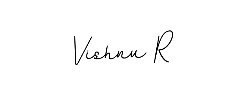 How to make Vishnu R name signature. Use BallpointsItalic-DORy9 style for creating short signs online. This is the latest handwritten sign. Vishnu R signature style 11 images and pictures png