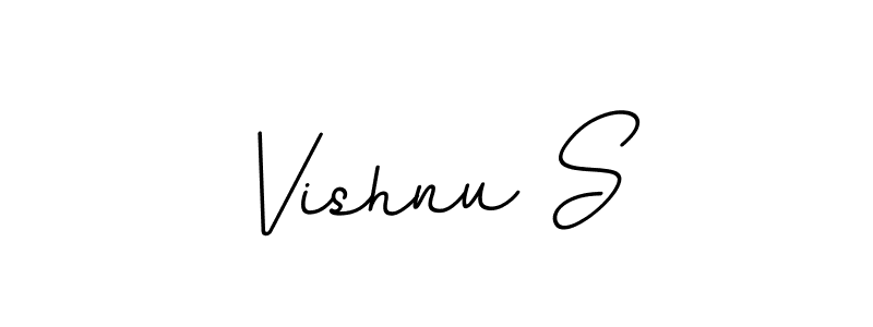 Use a signature maker to create a handwritten signature online. With this signature software, you can design (BallpointsItalic-DORy9) your own signature for name Vishnu S. Vishnu S signature style 11 images and pictures png