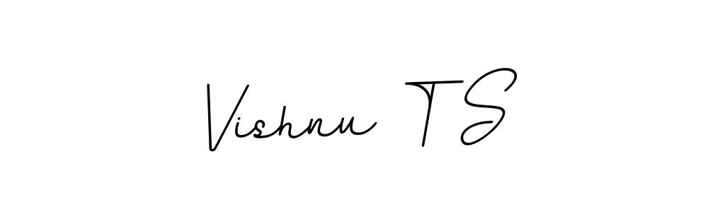 You should practise on your own different ways (BallpointsItalic-DORy9) to write your name (Vishnu T S) in signature. don't let someone else do it for you. Vishnu T S signature style 11 images and pictures png