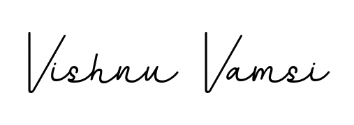 Generate high-definition signature styles for Vishnu Vamsi. The BallpointsItalic-DORy9 typeface ensures crisp legibility and sophisticated design. Vishnu Vamsi signature style 11 images and pictures png