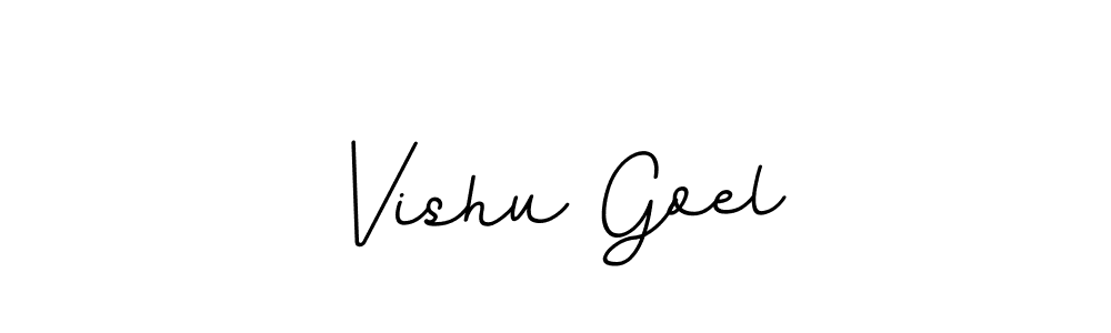 Vishu Goel stylish signature style. Best Handwritten Sign (BallpointsItalic-DORy9) for my name. Handwritten Signature Collection Ideas for my name Vishu Goel. Vishu Goel signature style 11 images and pictures png