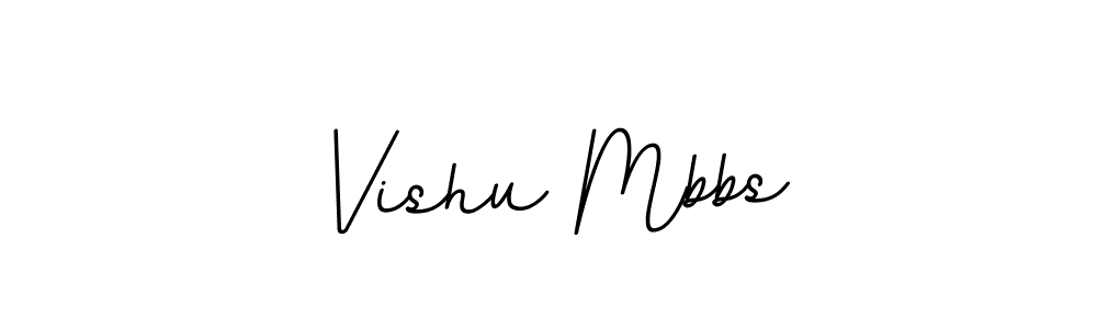 Use a signature maker to create a handwritten signature online. With this signature software, you can design (BallpointsItalic-DORy9) your own signature for name Vishu Mbbs. Vishu Mbbs signature style 11 images and pictures png