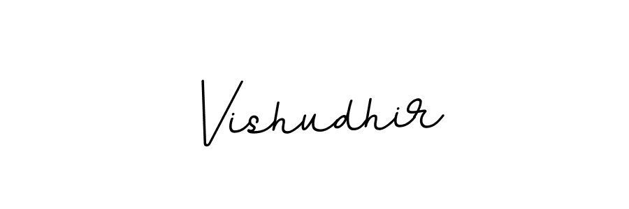 How to make Vishudhir name signature. Use BallpointsItalic-DORy9 style for creating short signs online. This is the latest handwritten sign. Vishudhir signature style 11 images and pictures png