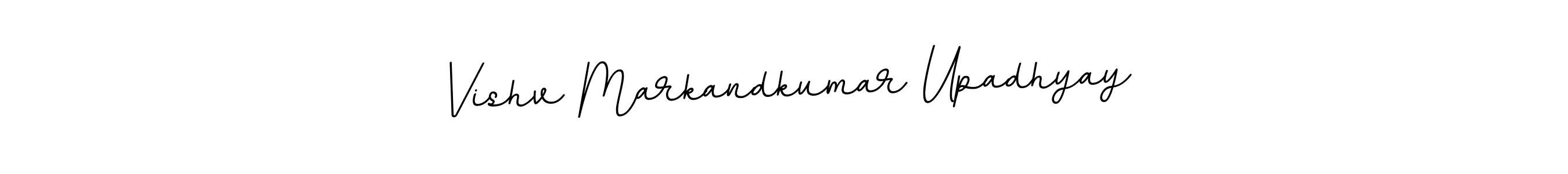 Make a beautiful signature design for name Vishv Markandkumar Upadhyay. With this signature (BallpointsItalic-DORy9) style, you can create a handwritten signature for free. Vishv Markandkumar Upadhyay signature style 11 images and pictures png