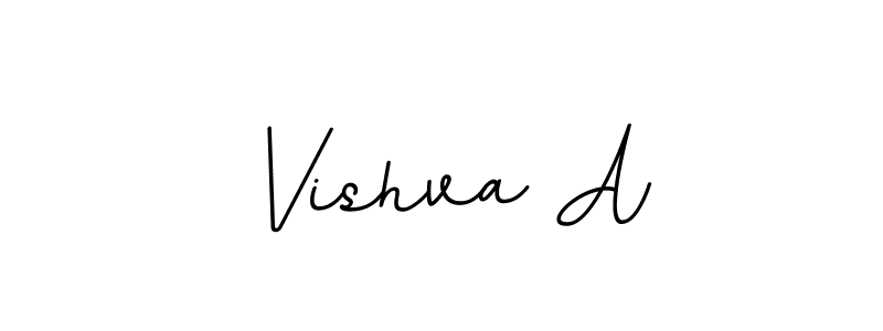 Vishva A stylish signature style. Best Handwritten Sign (BallpointsItalic-DORy9) for my name. Handwritten Signature Collection Ideas for my name Vishva A. Vishva A signature style 11 images and pictures png
