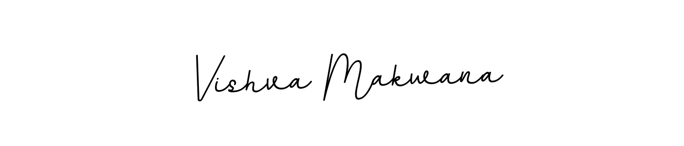 Vishva Makwana stylish signature style. Best Handwritten Sign (BallpointsItalic-DORy9) for my name. Handwritten Signature Collection Ideas for my name Vishva Makwana. Vishva Makwana signature style 11 images and pictures png