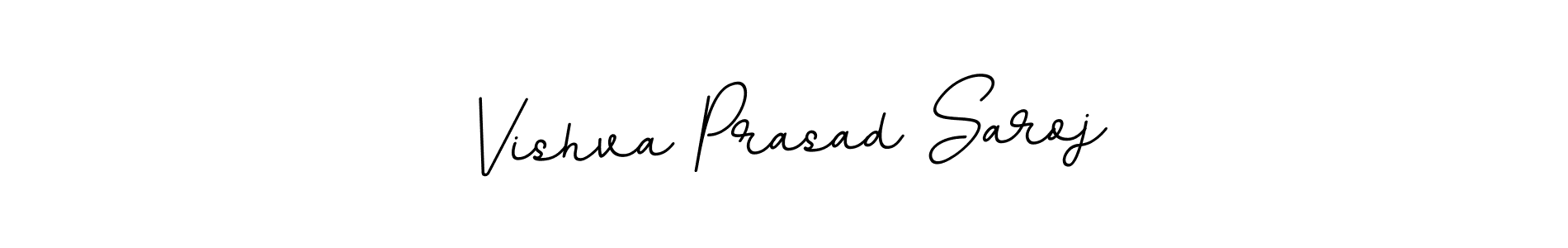 Make a beautiful signature design for name Vishva Prasad Saroj. With this signature (BallpointsItalic-DORy9) style, you can create a handwritten signature for free. Vishva Prasad Saroj signature style 11 images and pictures png