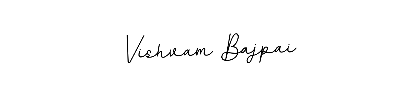 The best way (BallpointsItalic-DORy9) to make a short signature is to pick only two or three words in your name. The name Vishvam Bajpai include a total of six letters. For converting this name. Vishvam Bajpai signature style 11 images and pictures png