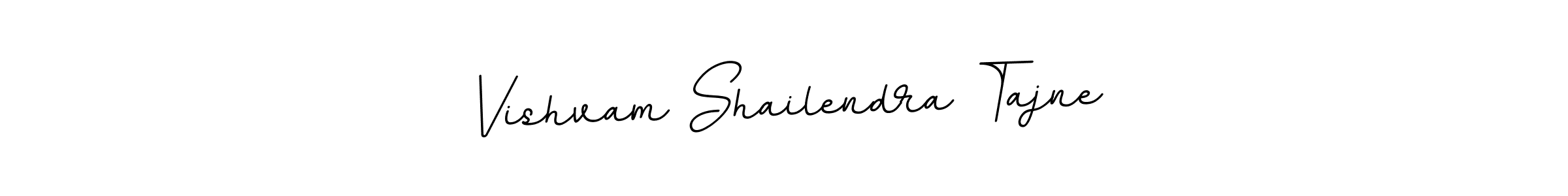 This is the best signature style for the Vishvam Shailendra Tajne name. Also you like these signature font (BallpointsItalic-DORy9). Mix name signature. Vishvam Shailendra Tajne signature style 11 images and pictures png