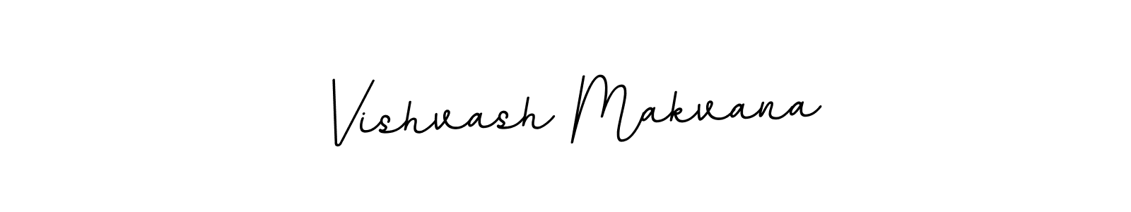 Use a signature maker to create a handwritten signature online. With this signature software, you can design (BallpointsItalic-DORy9) your own signature for name Vishvash Makvana. Vishvash Makvana signature style 11 images and pictures png