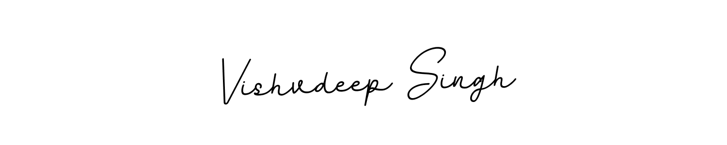 Create a beautiful signature design for name Vishvdeep Singh. With this signature (BallpointsItalic-DORy9) fonts, you can make a handwritten signature for free. Vishvdeep Singh signature style 11 images and pictures png