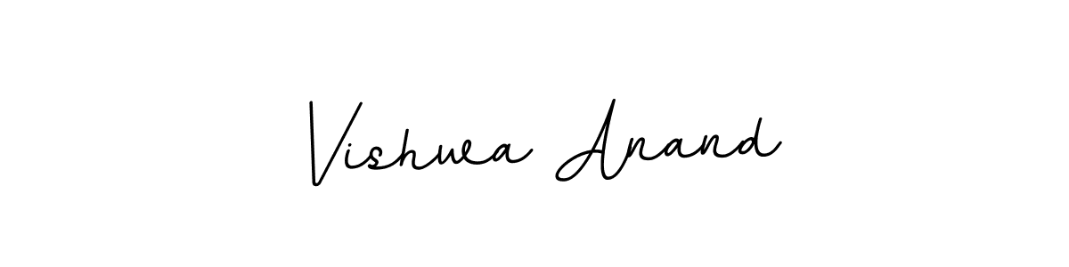 The best way (BallpointsItalic-DORy9) to make a short signature is to pick only two or three words in your name. The name Vishwa Anand include a total of six letters. For converting this name. Vishwa Anand signature style 11 images and pictures png