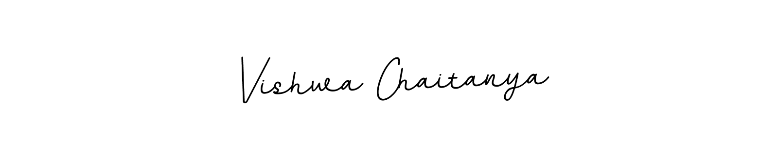 You should practise on your own different ways (BallpointsItalic-DORy9) to write your name (Vishwa Chaitanya) in signature. don't let someone else do it for you. Vishwa Chaitanya signature style 11 images and pictures png