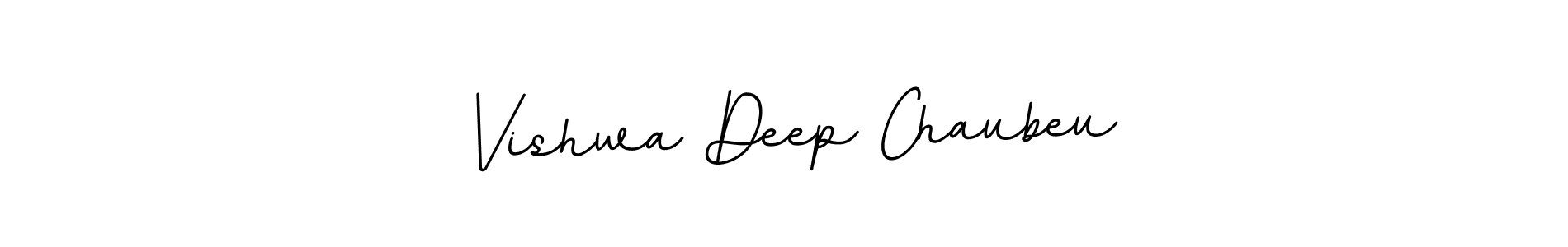 Make a beautiful signature design for name Vishwa Deep Chaubeu. With this signature (BallpointsItalic-DORy9) style, you can create a handwritten signature for free. Vishwa Deep Chaubeu signature style 11 images and pictures png