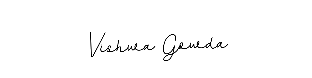 Design your own signature with our free online signature maker. With this signature software, you can create a handwritten (BallpointsItalic-DORy9) signature for name Vishwa Gowda. Vishwa Gowda signature style 11 images and pictures png