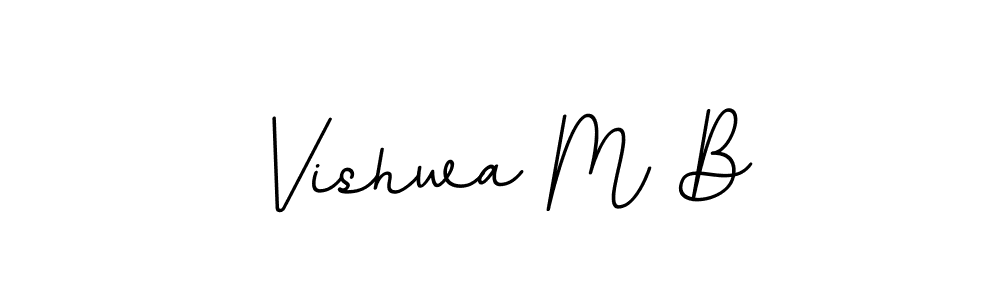 if you are searching for the best signature style for your name Vishwa M B. so please give up your signature search. here we have designed multiple signature styles  using BallpointsItalic-DORy9. Vishwa M B signature style 11 images and pictures png