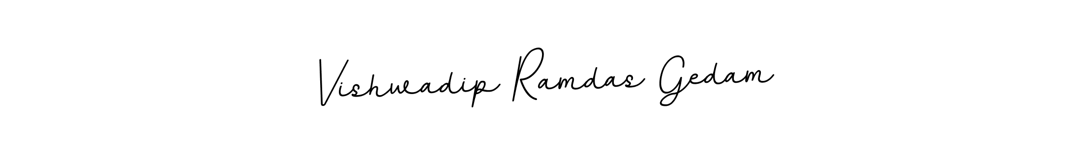 You should practise on your own different ways (BallpointsItalic-DORy9) to write your name (Vishwadip Ramdas Gedam) in signature. don't let someone else do it for you. Vishwadip Ramdas Gedam signature style 11 images and pictures png