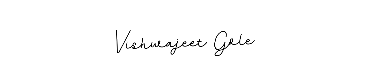 Create a beautiful signature design for name Vishwajeet Gole. With this signature (BallpointsItalic-DORy9) fonts, you can make a handwritten signature for free. Vishwajeet Gole signature style 11 images and pictures png