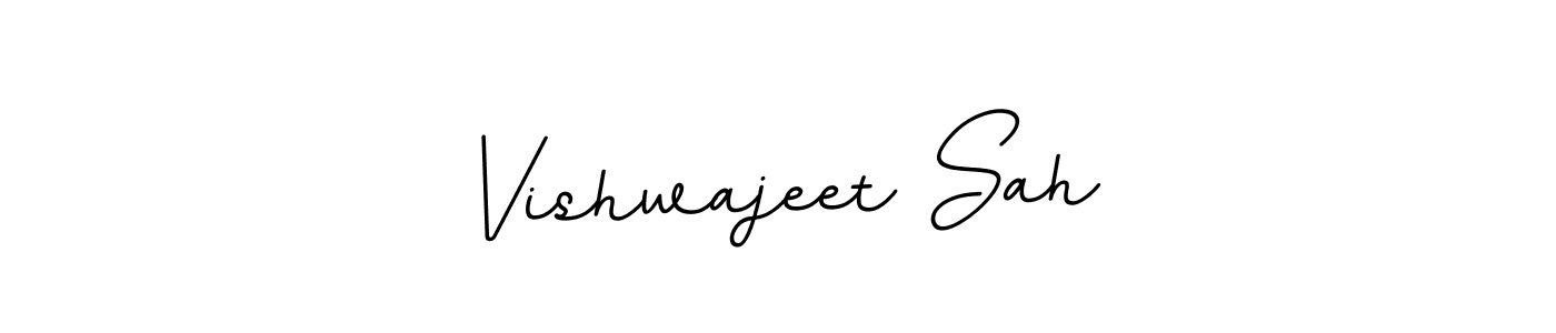 How to make Vishwajeet Sah name signature. Use BallpointsItalic-DORy9 style for creating short signs online. This is the latest handwritten sign. Vishwajeet Sah signature style 11 images and pictures png