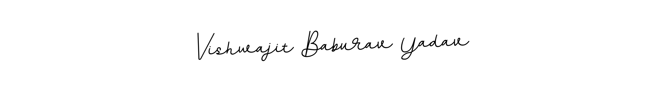 Create a beautiful signature design for name Vishwajit Baburav Yadav. With this signature (BallpointsItalic-DORy9) fonts, you can make a handwritten signature for free. Vishwajit Baburav Yadav signature style 11 images and pictures png