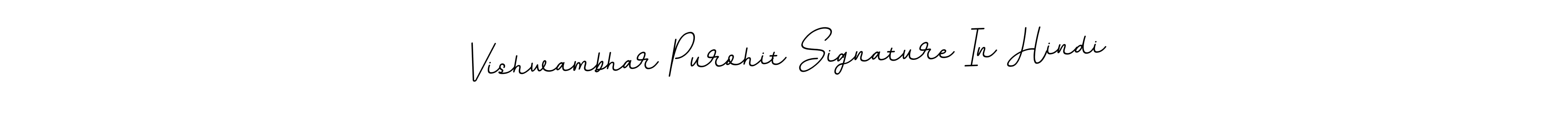 Design your own signature with our free online signature maker. With this signature software, you can create a handwritten (BallpointsItalic-DORy9) signature for name Vishwambhar Purohit Signature In Hindi. Vishwambhar Purohit Signature In Hindi signature style 11 images and pictures png