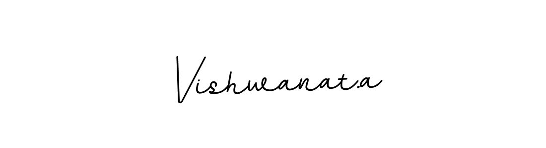 You should practise on your own different ways (BallpointsItalic-DORy9) to write your name (Vishwanat.a) in signature. don't let someone else do it for you. Vishwanat.a signature style 11 images and pictures png