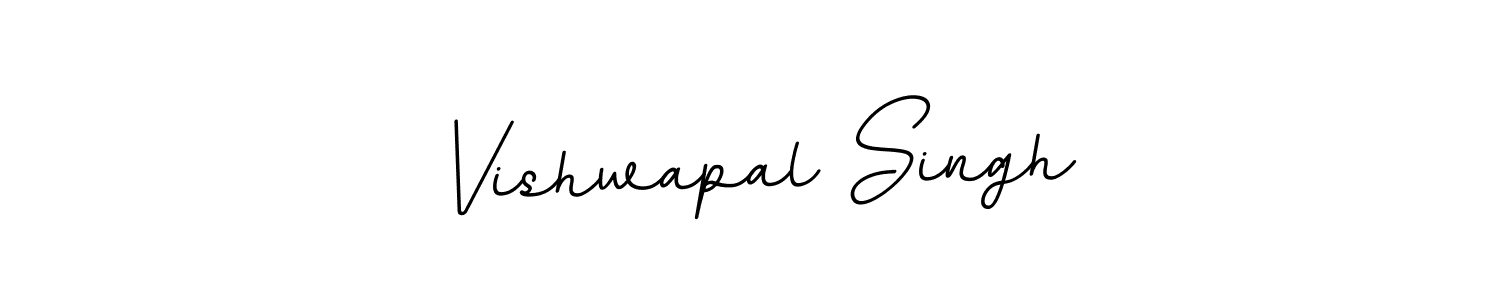 Use a signature maker to create a handwritten signature online. With this signature software, you can design (BallpointsItalic-DORy9) your own signature for name Vishwapal Singh. Vishwapal Singh signature style 11 images and pictures png