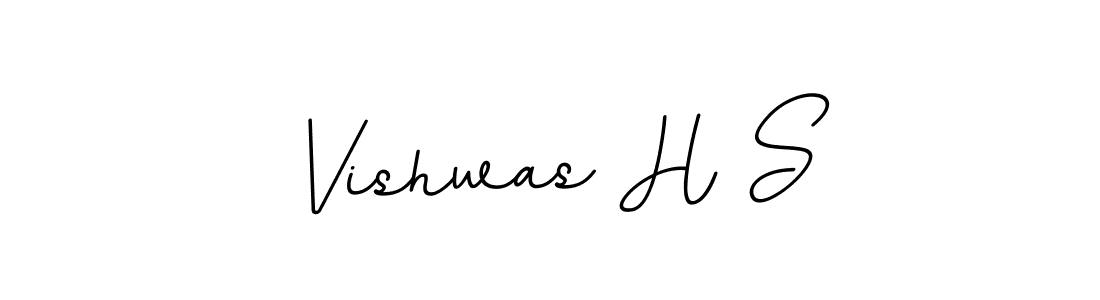 How to make Vishwas H S name signature. Use BallpointsItalic-DORy9 style for creating short signs online. This is the latest handwritten sign. Vishwas H S signature style 11 images and pictures png