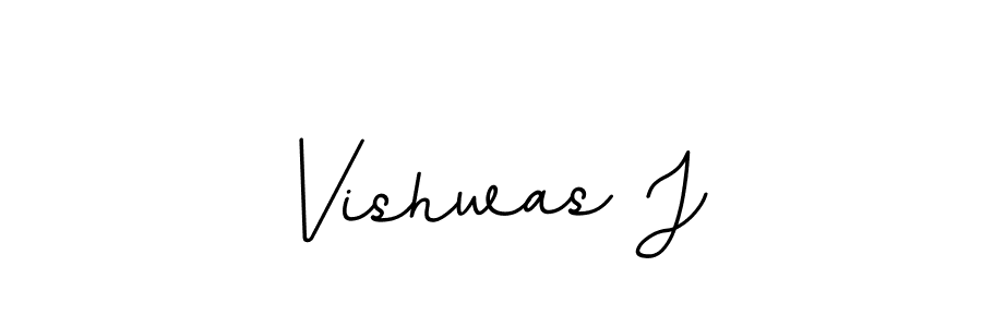 The best way (BallpointsItalic-DORy9) to make a short signature is to pick only two or three words in your name. The name Vishwas J include a total of six letters. For converting this name. Vishwas J signature style 11 images and pictures png