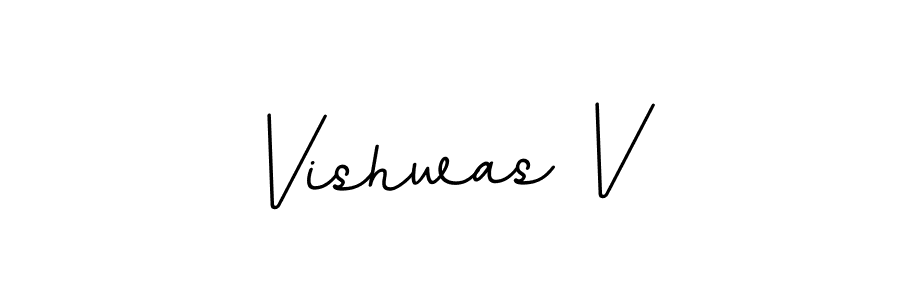 It looks lik you need a new signature style for name Vishwas V. Design unique handwritten (BallpointsItalic-DORy9) signature with our free signature maker in just a few clicks. Vishwas V signature style 11 images and pictures png