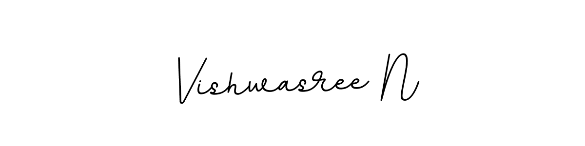 Vishwasree N stylish signature style. Best Handwritten Sign (BallpointsItalic-DORy9) for my name. Handwritten Signature Collection Ideas for my name Vishwasree N. Vishwasree N signature style 11 images and pictures png