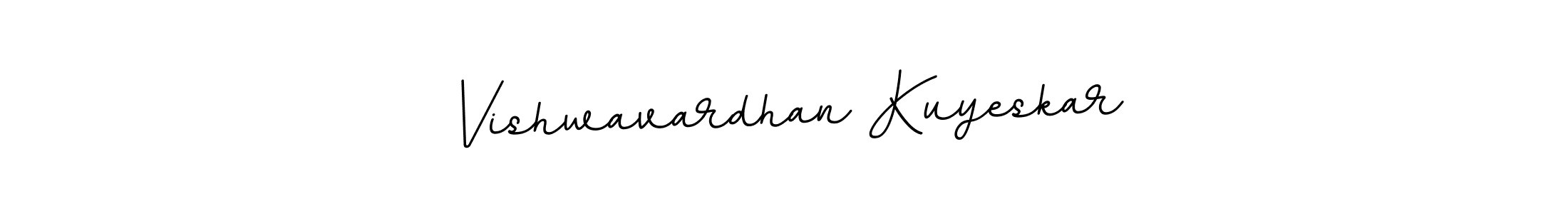 The best way (BallpointsItalic-DORy9) to make a short signature is to pick only two or three words in your name. The name Vishwavardhan Kuyeskar include a total of six letters. For converting this name. Vishwavardhan Kuyeskar signature style 11 images and pictures png