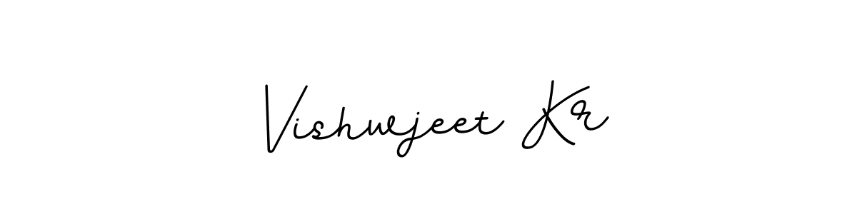 Create a beautiful signature design for name Vishwjeet Kr. With this signature (BallpointsItalic-DORy9) fonts, you can make a handwritten signature for free. Vishwjeet Kr signature style 11 images and pictures png