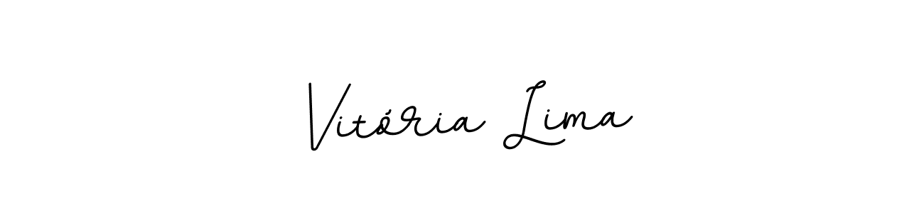 Design your own signature with our free online signature maker. With this signature software, you can create a handwritten (BallpointsItalic-DORy9) signature for name Vitória Lima. Vitória Lima signature style 11 images and pictures png