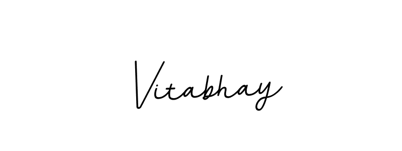 It looks lik you need a new signature style for name Vitabhay. Design unique handwritten (BallpointsItalic-DORy9) signature with our free signature maker in just a few clicks. Vitabhay signature style 11 images and pictures png