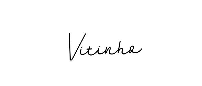 How to make Vitinho name signature. Use BallpointsItalic-DORy9 style for creating short signs online. This is the latest handwritten sign. Vitinho signature style 11 images and pictures png