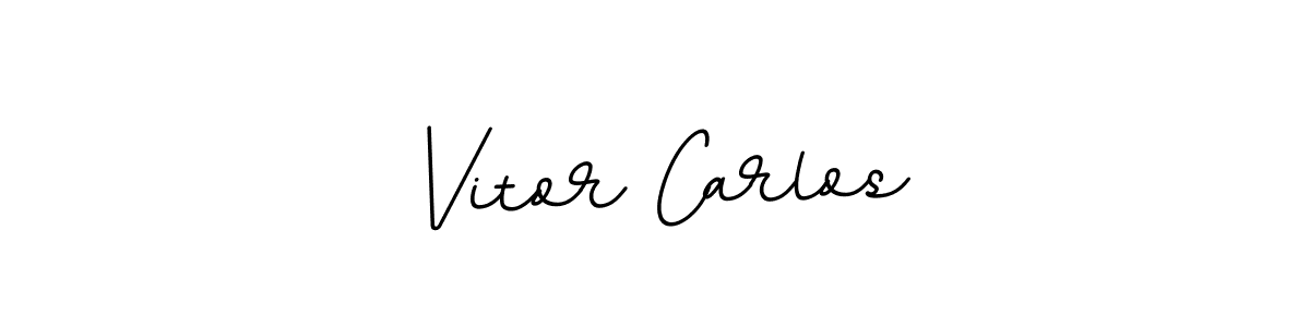 How to make Vitor Carlos name signature. Use BallpointsItalic-DORy9 style for creating short signs online. This is the latest handwritten sign. Vitor Carlos signature style 11 images and pictures png