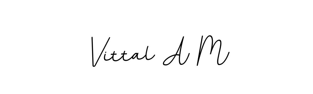 Create a beautiful signature design for name Vittal A M. With this signature (BallpointsItalic-DORy9) fonts, you can make a handwritten signature for free. Vittal A M signature style 11 images and pictures png