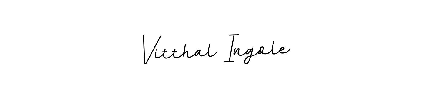 Design your own signature with our free online signature maker. With this signature software, you can create a handwritten (BallpointsItalic-DORy9) signature for name Vitthal Ingole. Vitthal Ingole signature style 11 images and pictures png