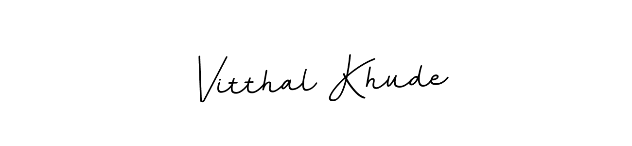 Make a beautiful signature design for name Vitthal Khude. With this signature (BallpointsItalic-DORy9) style, you can create a handwritten signature for free. Vitthal Khude signature style 11 images and pictures png