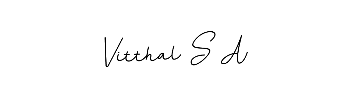 Create a beautiful signature design for name Vitthal S A. With this signature (BallpointsItalic-DORy9) fonts, you can make a handwritten signature for free. Vitthal S A signature style 11 images and pictures png