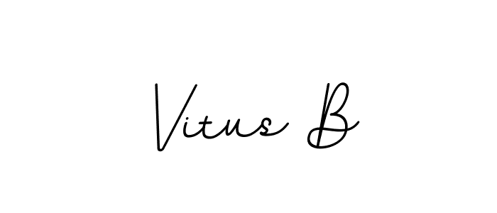 How to make Vitus B name signature. Use BallpointsItalic-DORy9 style for creating short signs online. This is the latest handwritten sign. Vitus B signature style 11 images and pictures png