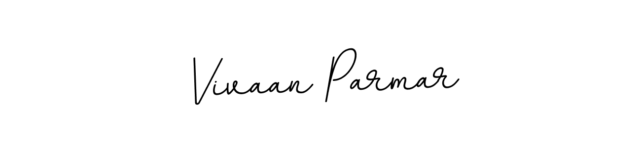 Create a beautiful signature design for name Vivaan Parmar. With this signature (BallpointsItalic-DORy9) fonts, you can make a handwritten signature for free. Vivaan Parmar signature style 11 images and pictures png