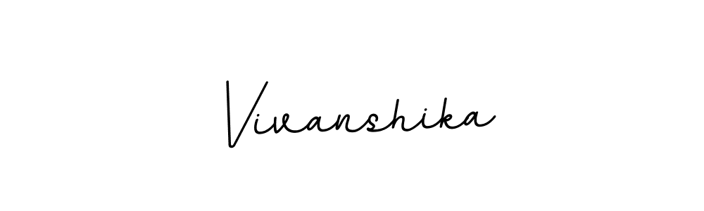 Create a beautiful signature design for name Vivanshika. With this signature (BallpointsItalic-DORy9) fonts, you can make a handwritten signature for free. Vivanshika signature style 11 images and pictures png