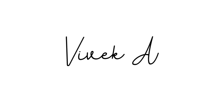 Also we have Vivek A name is the best signature style. Create professional handwritten signature collection using BallpointsItalic-DORy9 autograph style. Vivek A signature style 11 images and pictures png