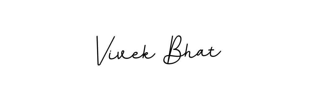 How to make Vivek Bhat name signature. Use BallpointsItalic-DORy9 style for creating short signs online. This is the latest handwritten sign. Vivek Bhat signature style 11 images and pictures png