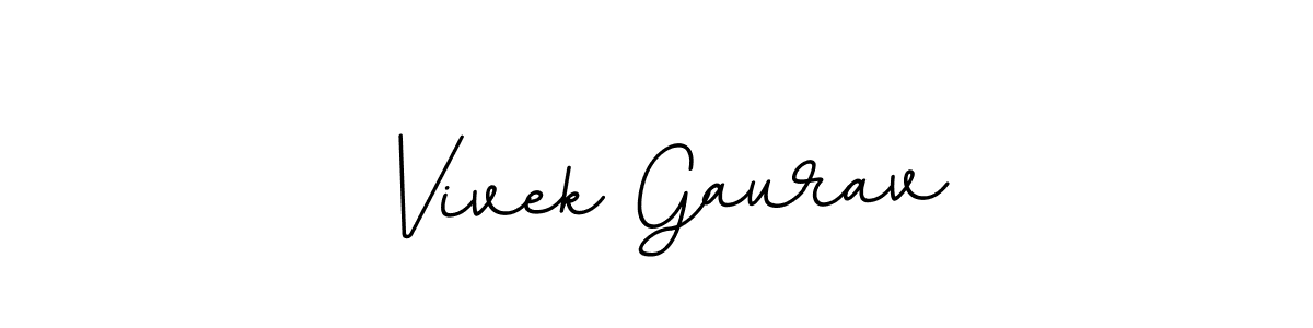 The best way (BallpointsItalic-DORy9) to make a short signature is to pick only two or three words in your name. The name Vivek Gaurav include a total of six letters. For converting this name. Vivek Gaurav signature style 11 images and pictures png