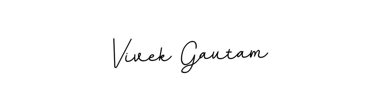 Make a beautiful signature design for name Vivek Gautam. With this signature (BallpointsItalic-DORy9) style, you can create a handwritten signature for free. Vivek Gautam signature style 11 images and pictures png